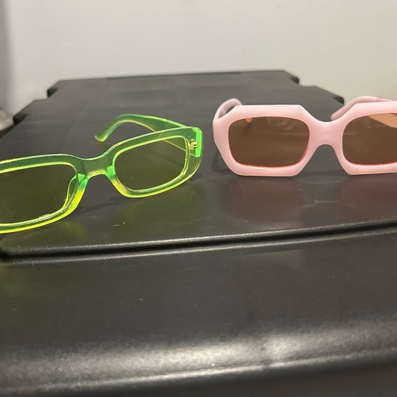 Neon Green and Pink Sunglasses Set main image 7
